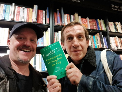Christopher Fielden and Simon Hedges at Waterstones in Cardiff